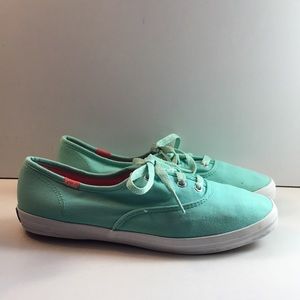 Keds Women's Lace Up  Teal Champion/Tennis/Sneaker Canvas Shoes Size 7.5